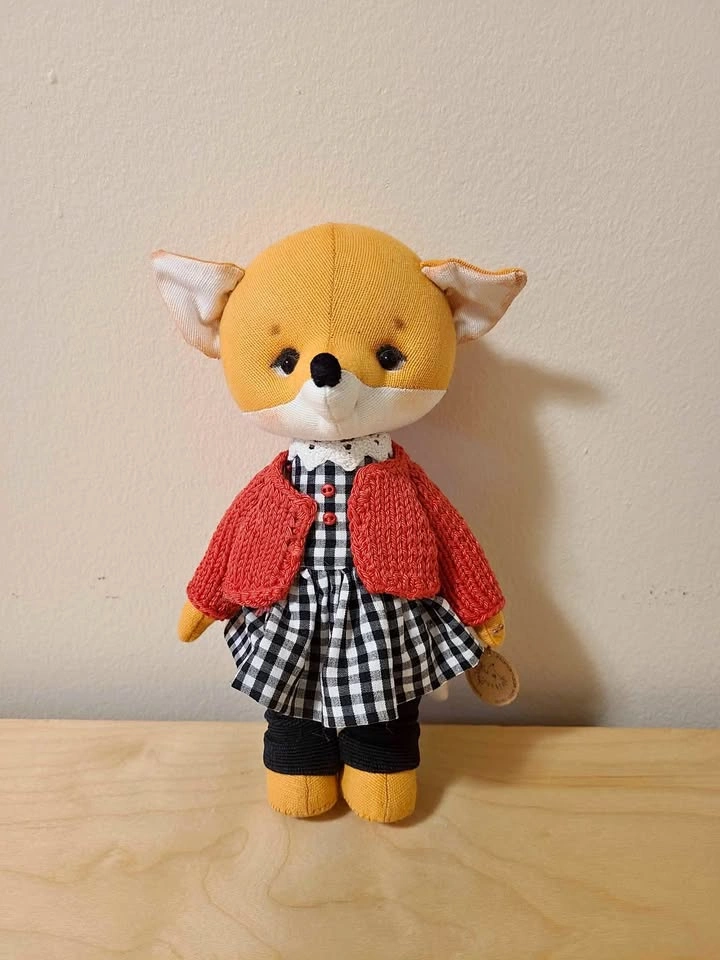 Adorable handmade fox plush toy