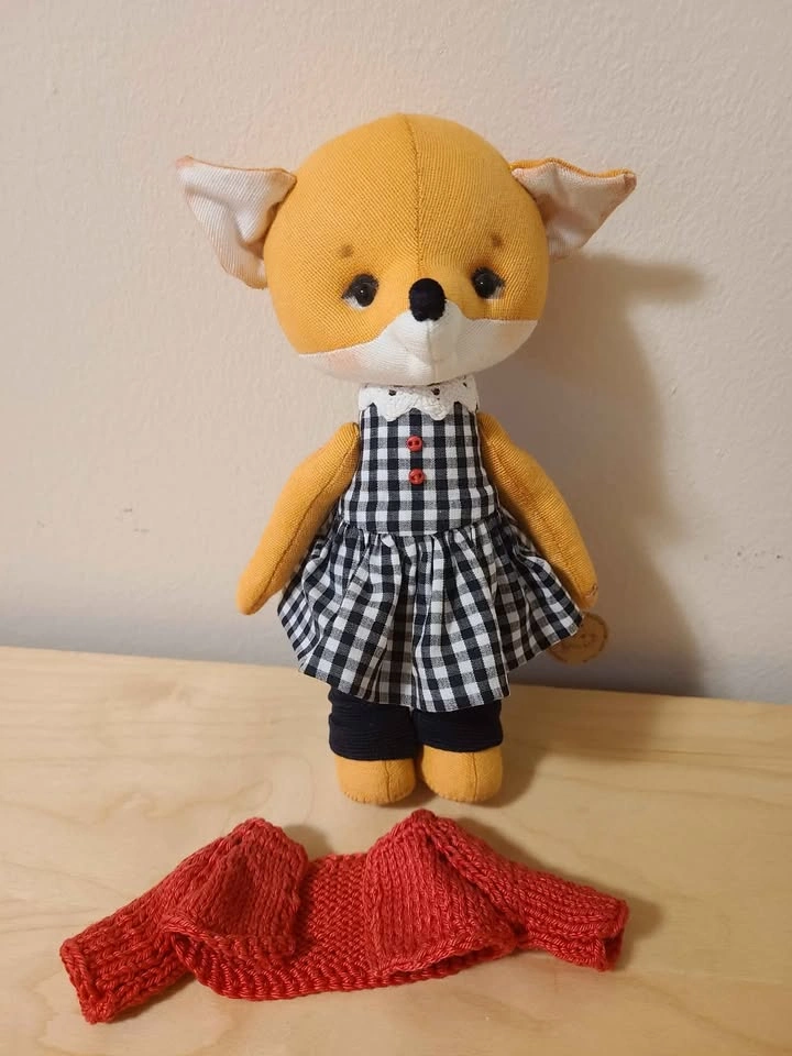 Adorable handmade fox plush toy - photo 5