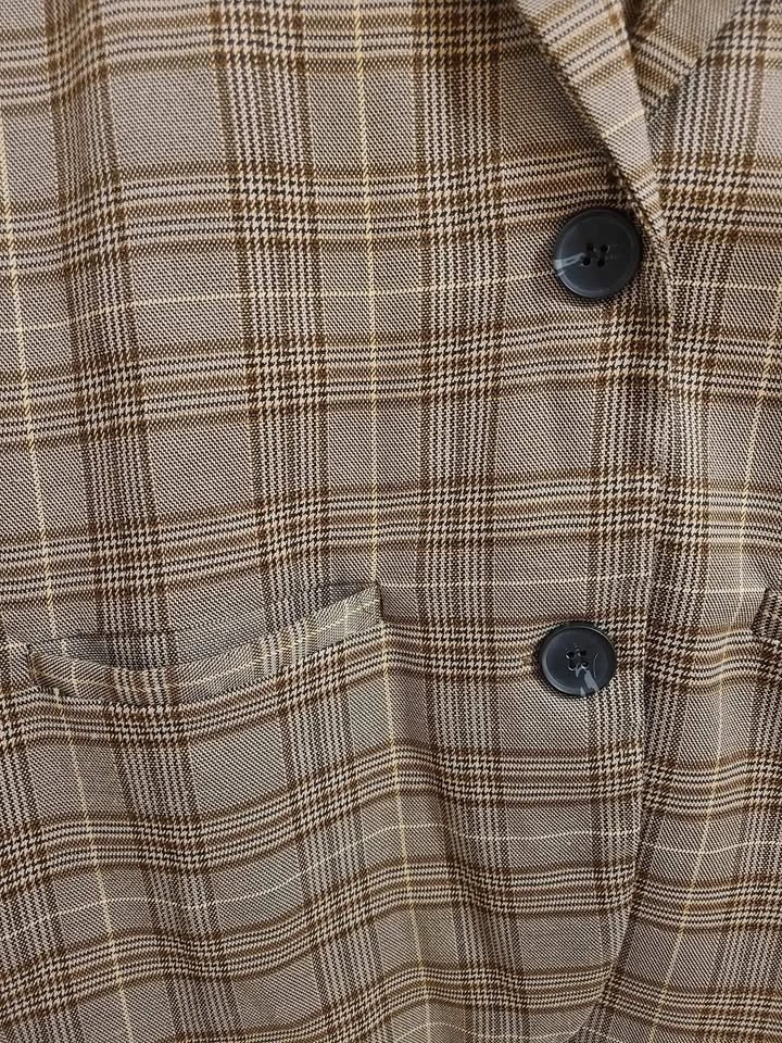 Brown Plaid Blazer&Skirt Set - photo 4