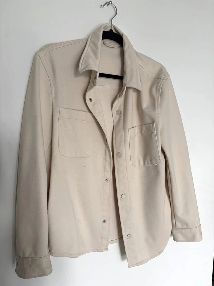 Zara Cream Canvas Overshirt