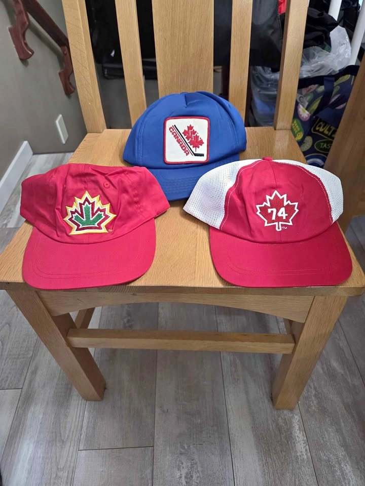 Vintage Canada Hockey Trucker Hat & 2 Molson Canadian Caps