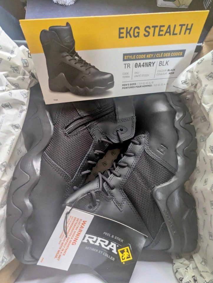 Terra EKG Stealth 6" Black Boots - Men's 4 (EU 37)
