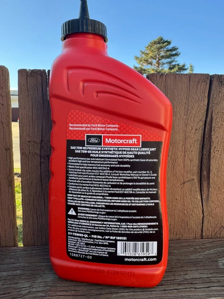 Motorcraft SAE 75W-85 Premium Synthetic Hypoid Gear Lubricant - photo 2