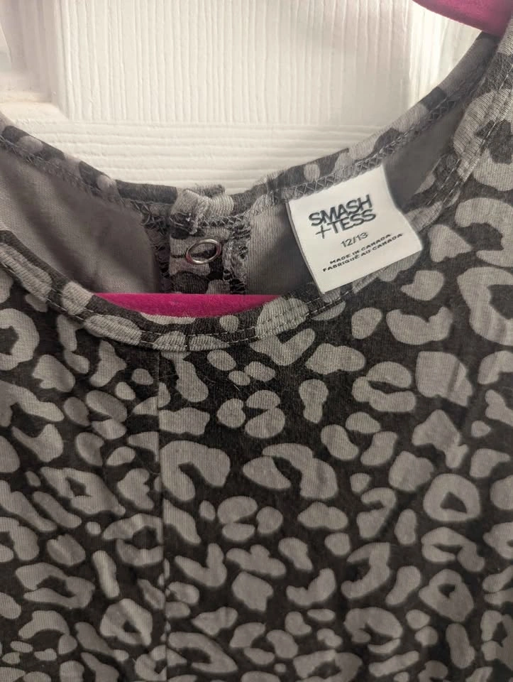 Smash + Tess Kids Romper – Grey Leopard, Size 12/13 - photo 2