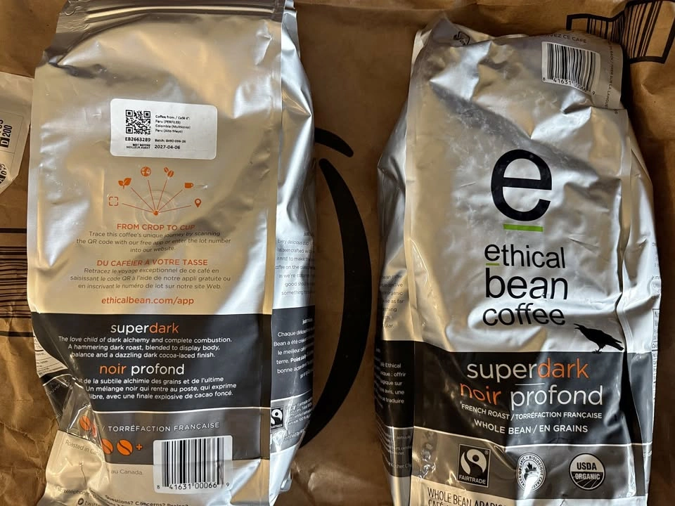 Ethical Bean Organic Whole Bean Coffee - Superdark French Roast