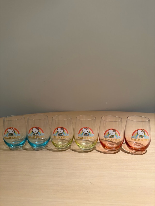 Hello Kitty Stemless Glass Set