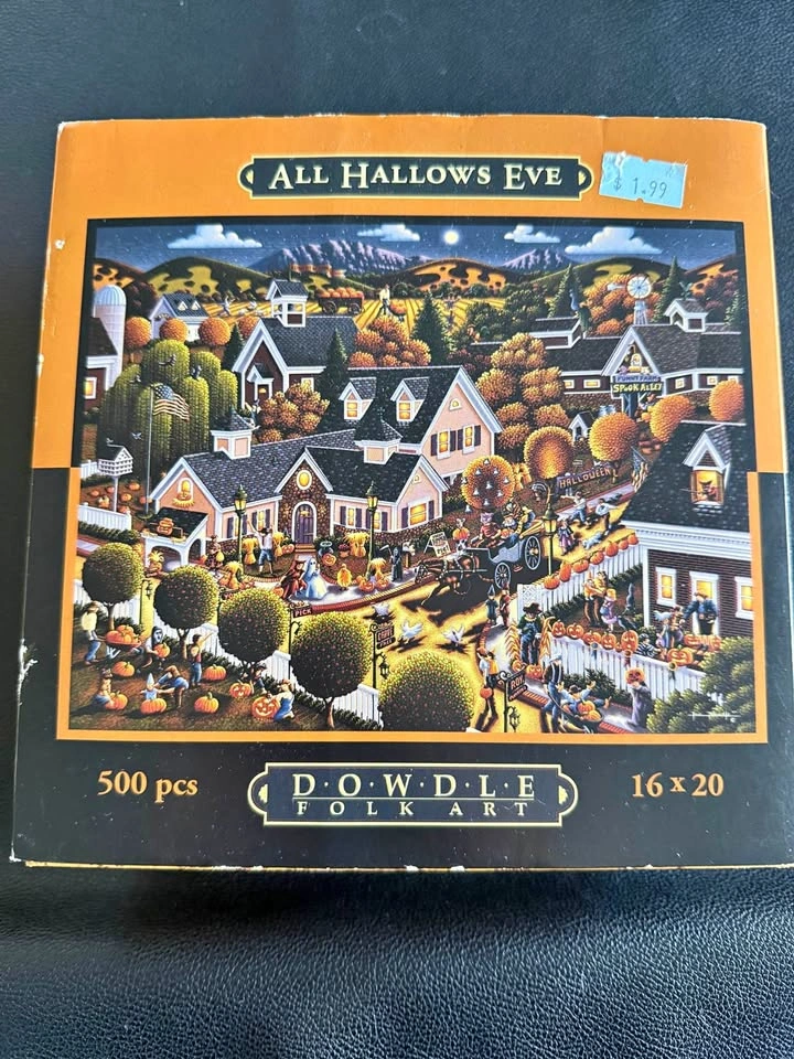 Dowdle Folk Art All Hallows Eve 500 Piece Jigsaw Puzzle