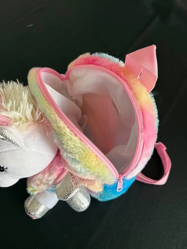 Rainbow Plush Unicorn Backpack - photo 3