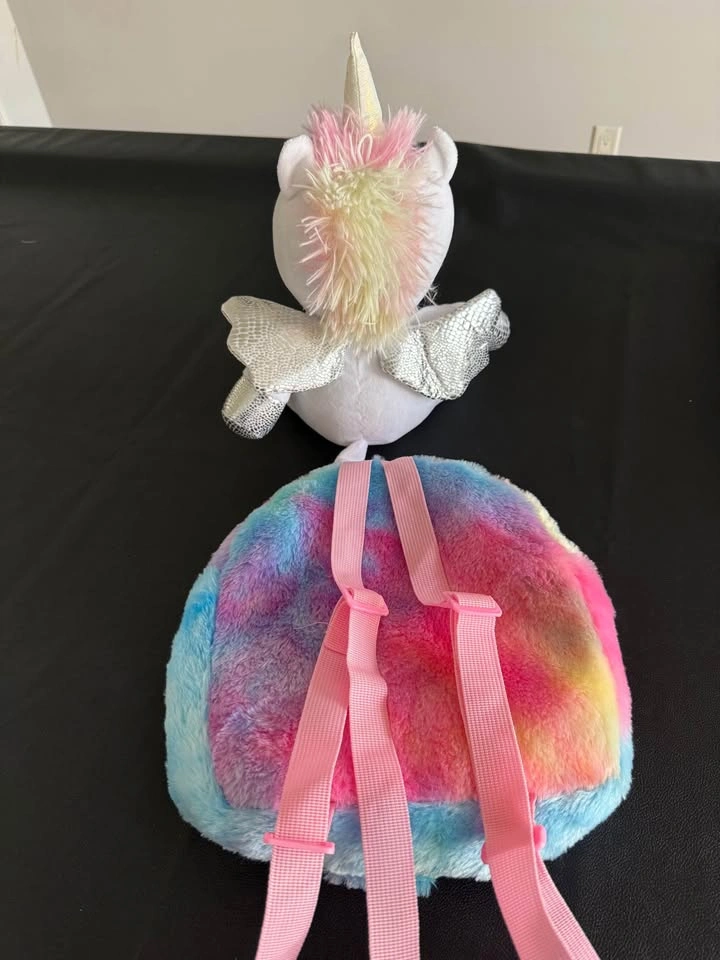 Rainbow Plush Unicorn Backpack - photo 5