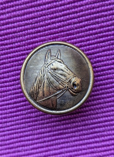 4 Vintage Waterbury Brass Horse Head Blazer Cuff Buttons 5/8" - photo 3