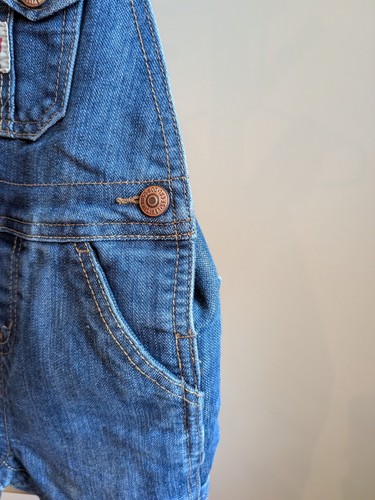 Levi's 24M Denim Overalls | Full Leg Snaps | Retro Fall Baby Out - photo 2