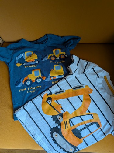 Toddler Construction Truck T Shirts Lot of 2 Size 2Y