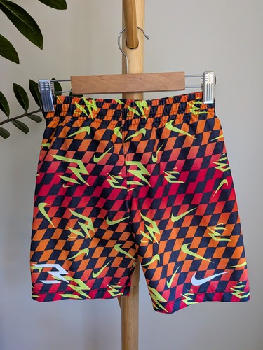 Nike SB Boys Swim Trunks Size 6 Orange Checkered Board Shorts