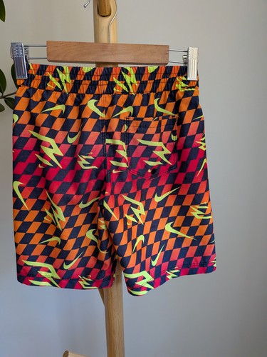 Nike SB Boys Swim Trunks Size 6 Orange Checkered Board Shorts - photo 2