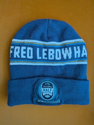 2024 NYRR Fred Lebow Half Marathon Blue Beanie Hat