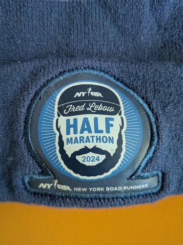 2024 NYRR Fred Lebow Half Marathon Blue Beanie Hat - photo 2