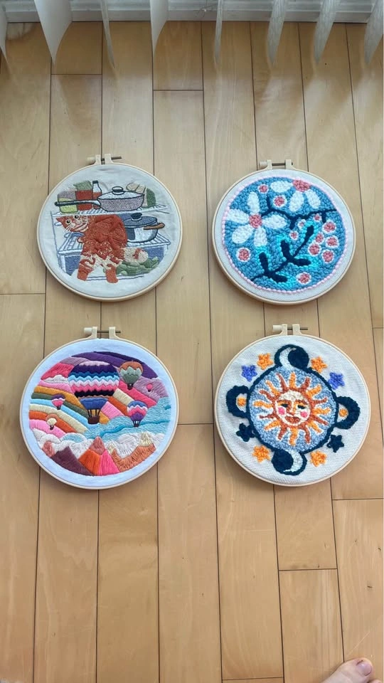 Handcrafted Embroidery Hoop Art Set - photo 2