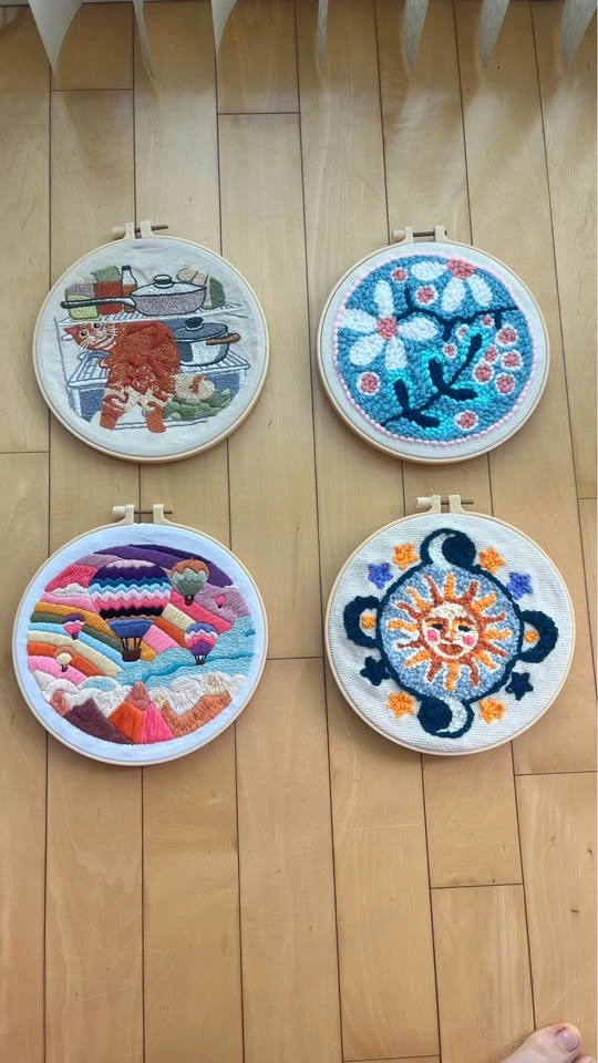 Handcrafted Embroidery Hoop Art Set - photo 3