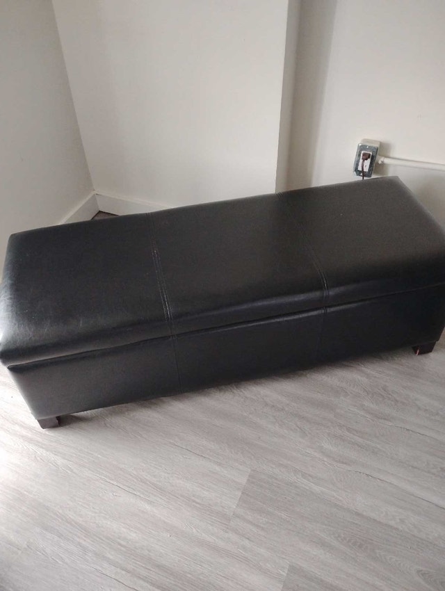 Black storage Bench