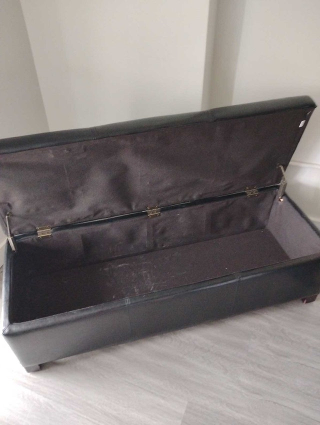 Black storage Bench - photo 2