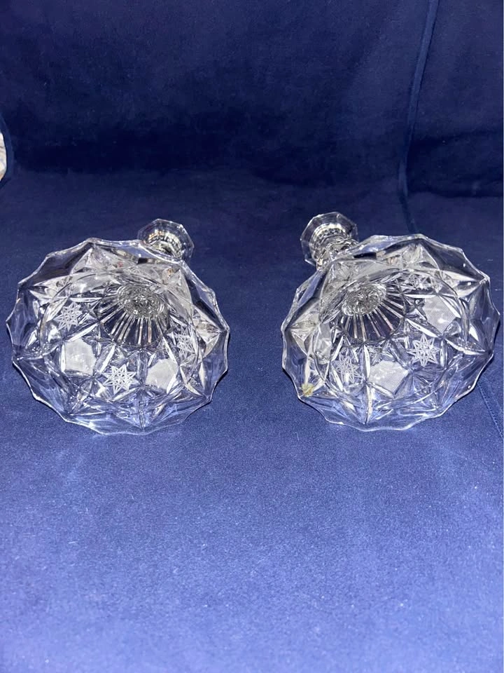 Vintage Cut Crystal Candlesticks - Pair - photo 5