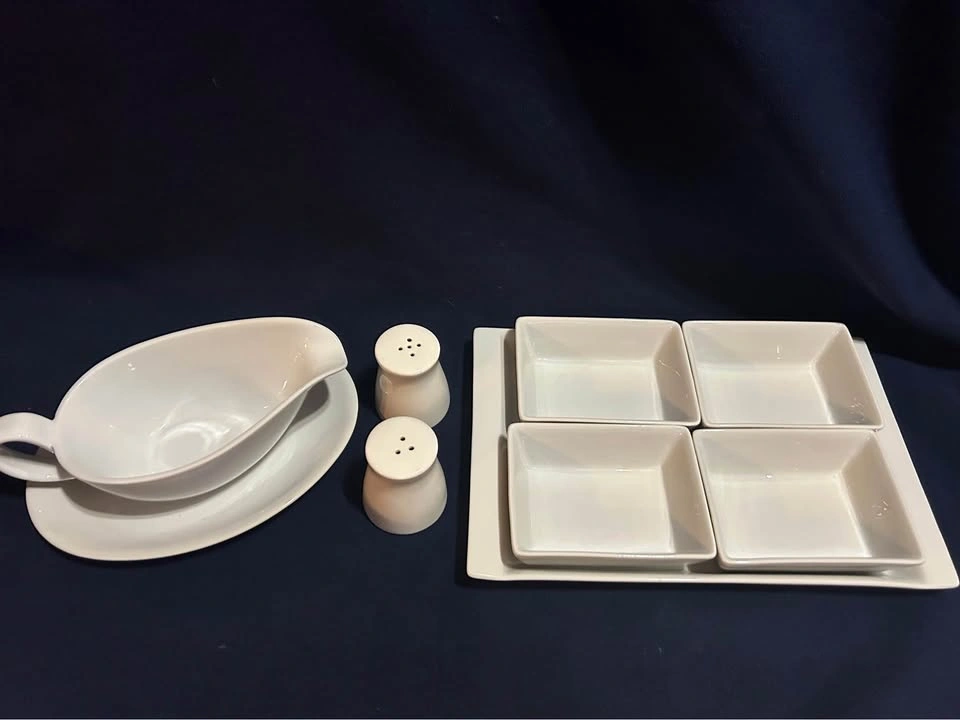 White Ceramic Serving Set - photo 2