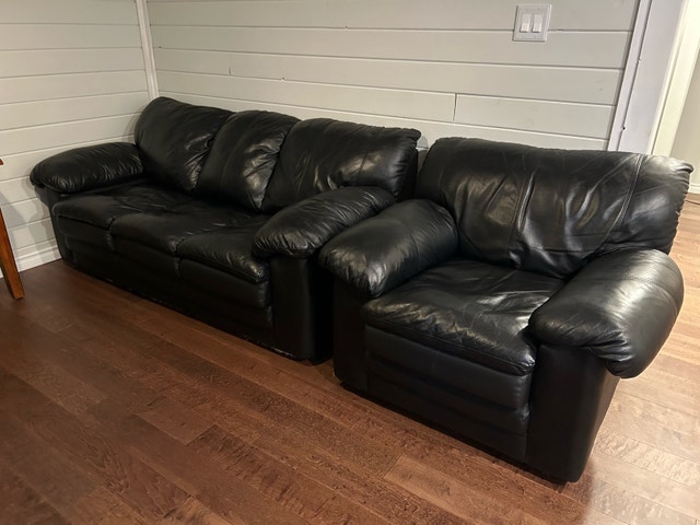 Campio Leather Couch Set