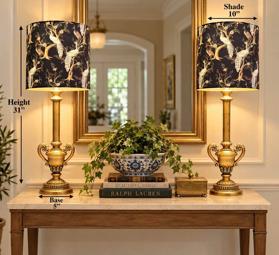 Lamps PAIR Buffet Style Vintage 1990’s - photo 2