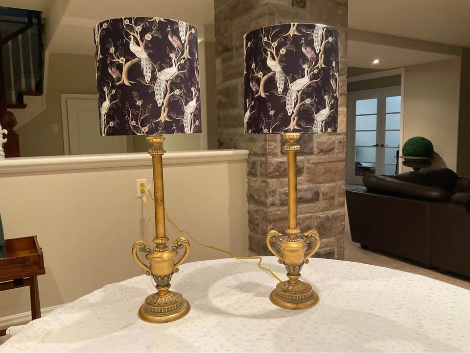 Lamps PAIR Buffet Style Vintage 1990’s - photo 3