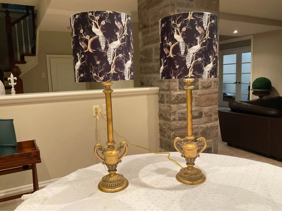 Lamps PAIR Buffet Style Vintage 1990’s - photo 5