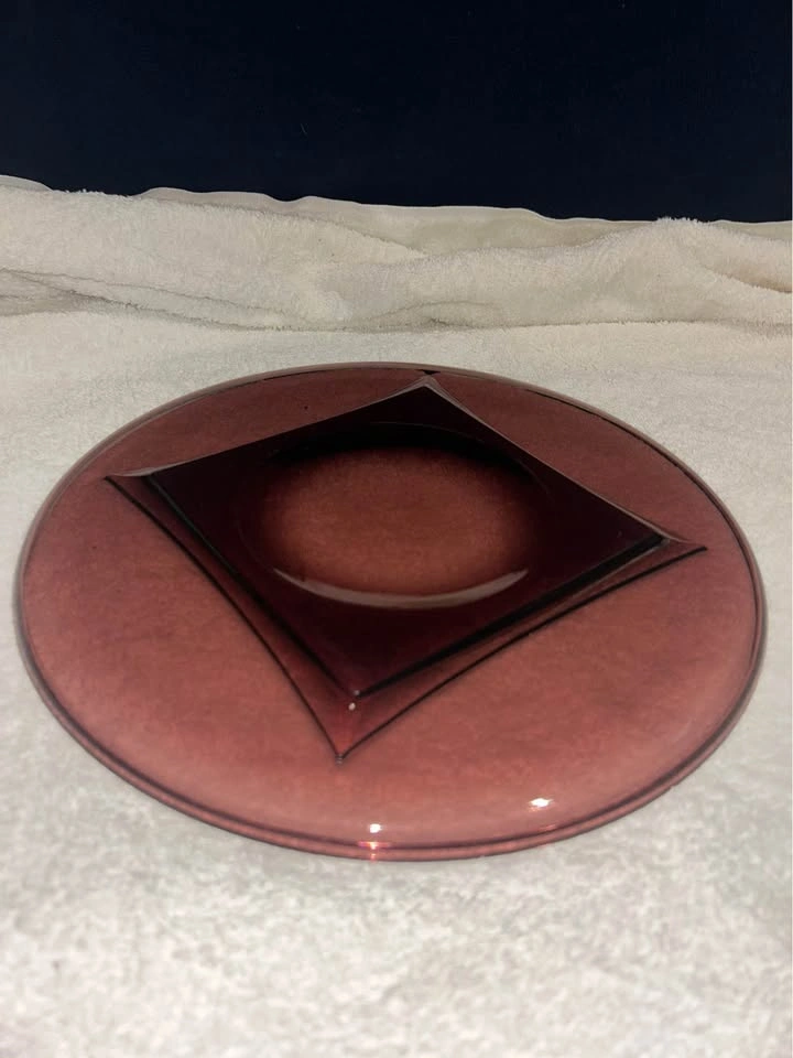 Vintage Moroccan Amethyst Glass Platter - photo 2