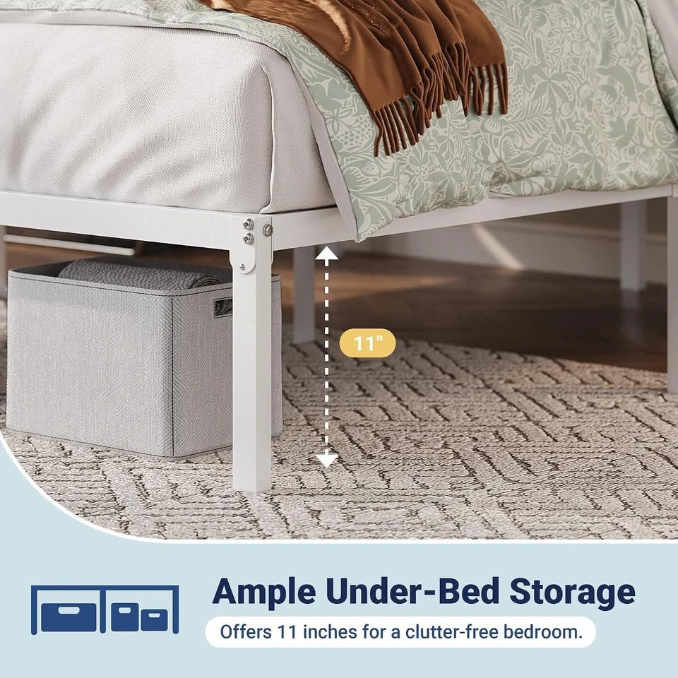 New Full/Twin Size Bed Frame, 12 Inch Metal Platform Bed - photo 3