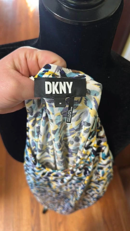 DKNY Multicolor Abstract Print Top - photo 5