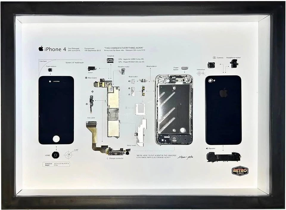 Disassembled iPhone wall art