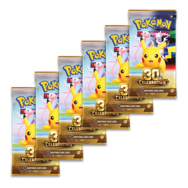 NEW 30th Celebration Booster Bundle 6 Booster Packs Pokemon TCG - photo 3