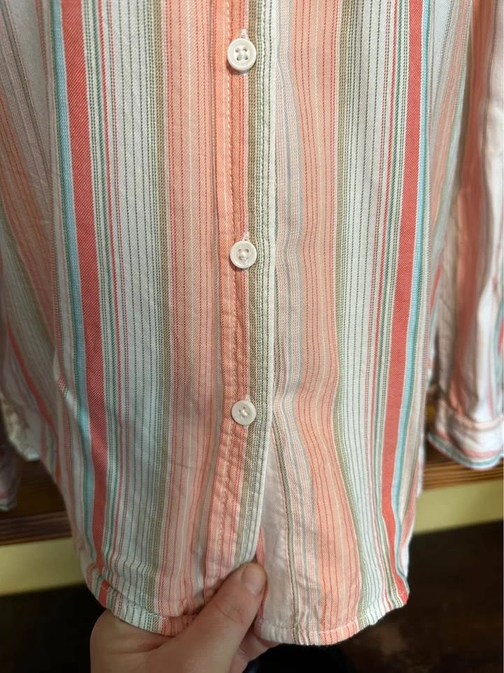 Beach lunch Lounge Button Down Striped Shirt - photo 2