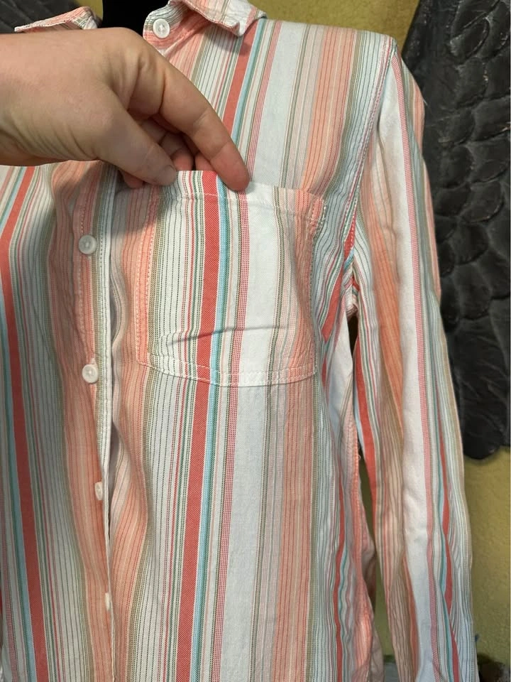 Beach lunch Lounge Button Down Striped Shirt - photo 4