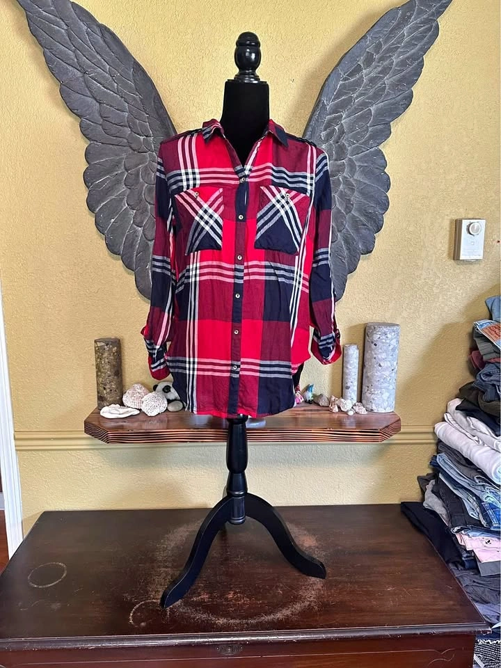 Dynamite Plaid Button-Up Shirt