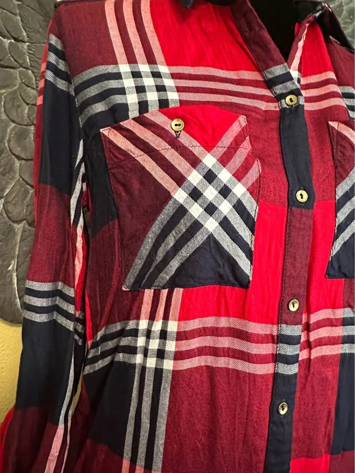 Dynamite Plaid Button-Up Shirt - photo 5