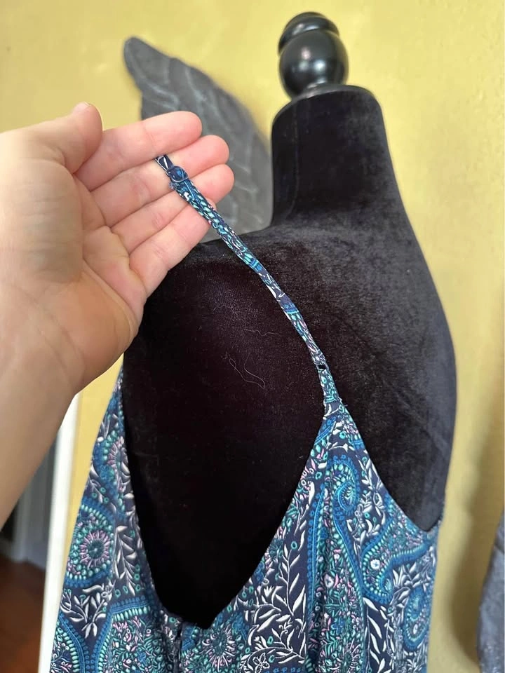 Old Navy Blue Paisley Spaghetti Strap Dress - photo 5