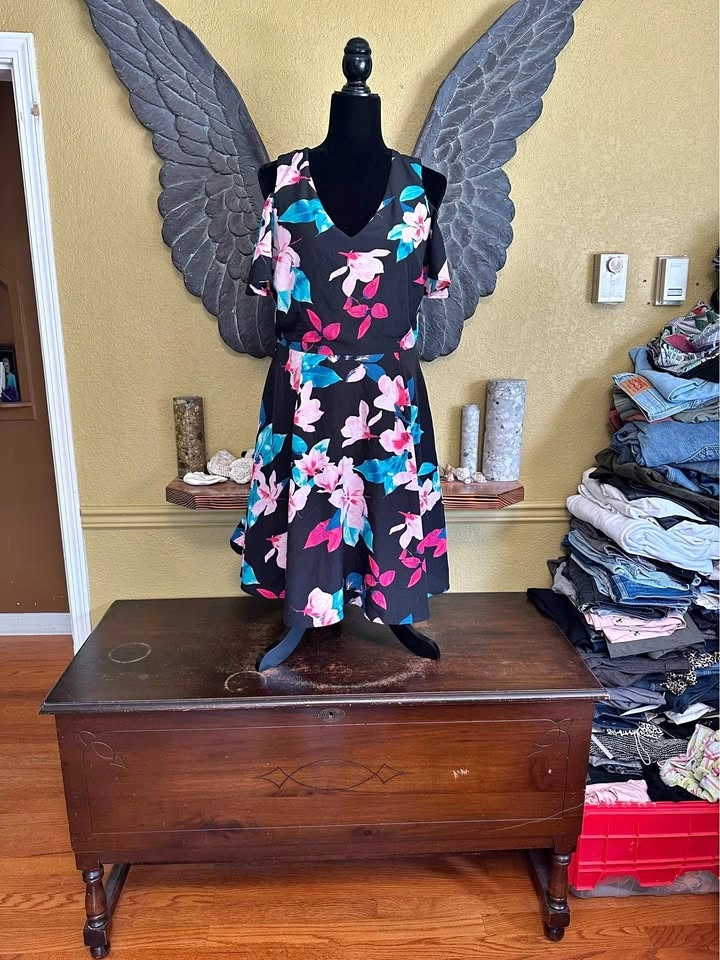 Ricki’s Floral Black Dress