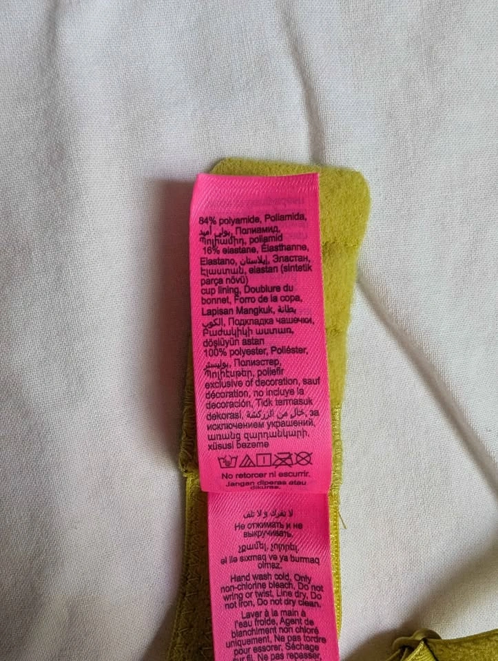 La Senza Remix Lightly Lined Demi Bra 34C chartreuse colour - photo 4