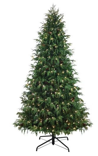 New - Holiday Time 7.5' Pre-lit Cedar Tree, Green - photo 2