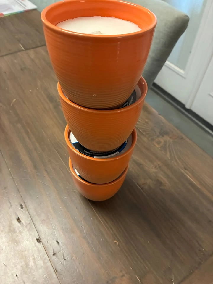Mainstays Ceramic Citronella Candle (4 pcs) - Orange - photo 3