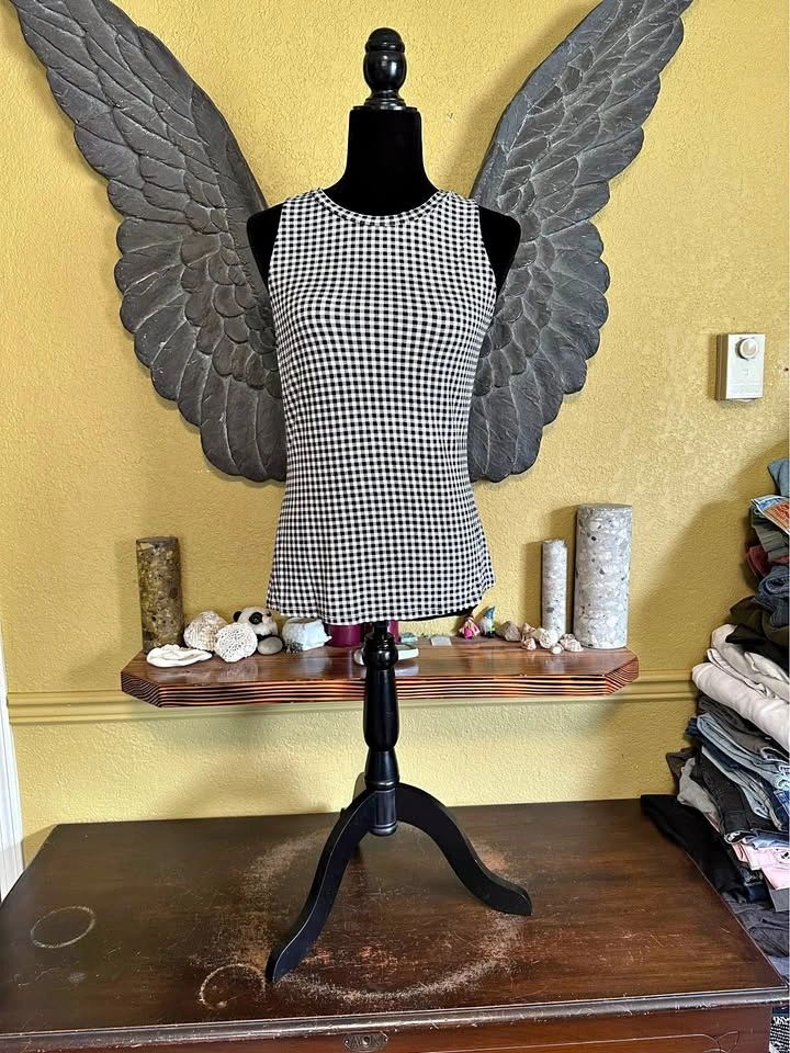 Reitmans Black and White Checkered Tank Top