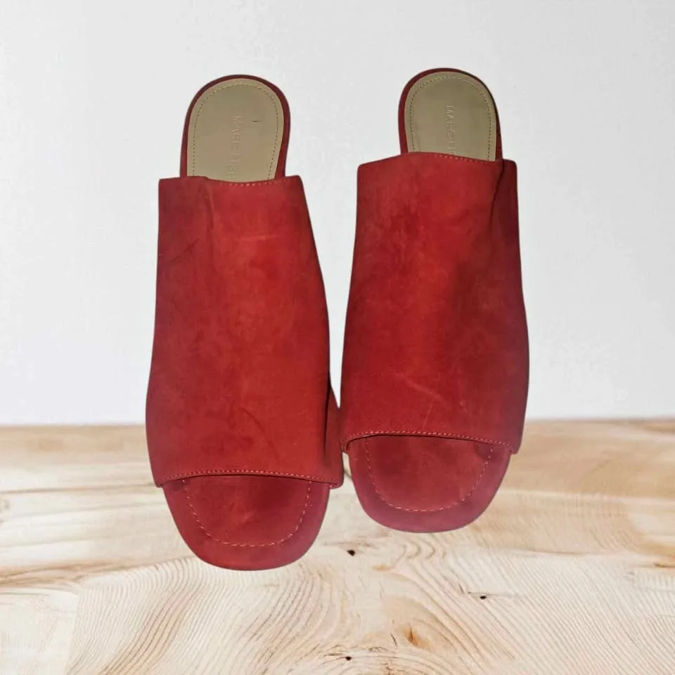 Red shoes/ mules sz 10