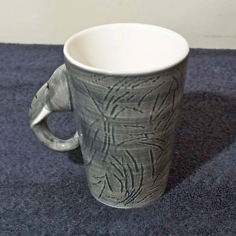 Hand-Painted Elephant Mug – Large 8” Tall - photo 2