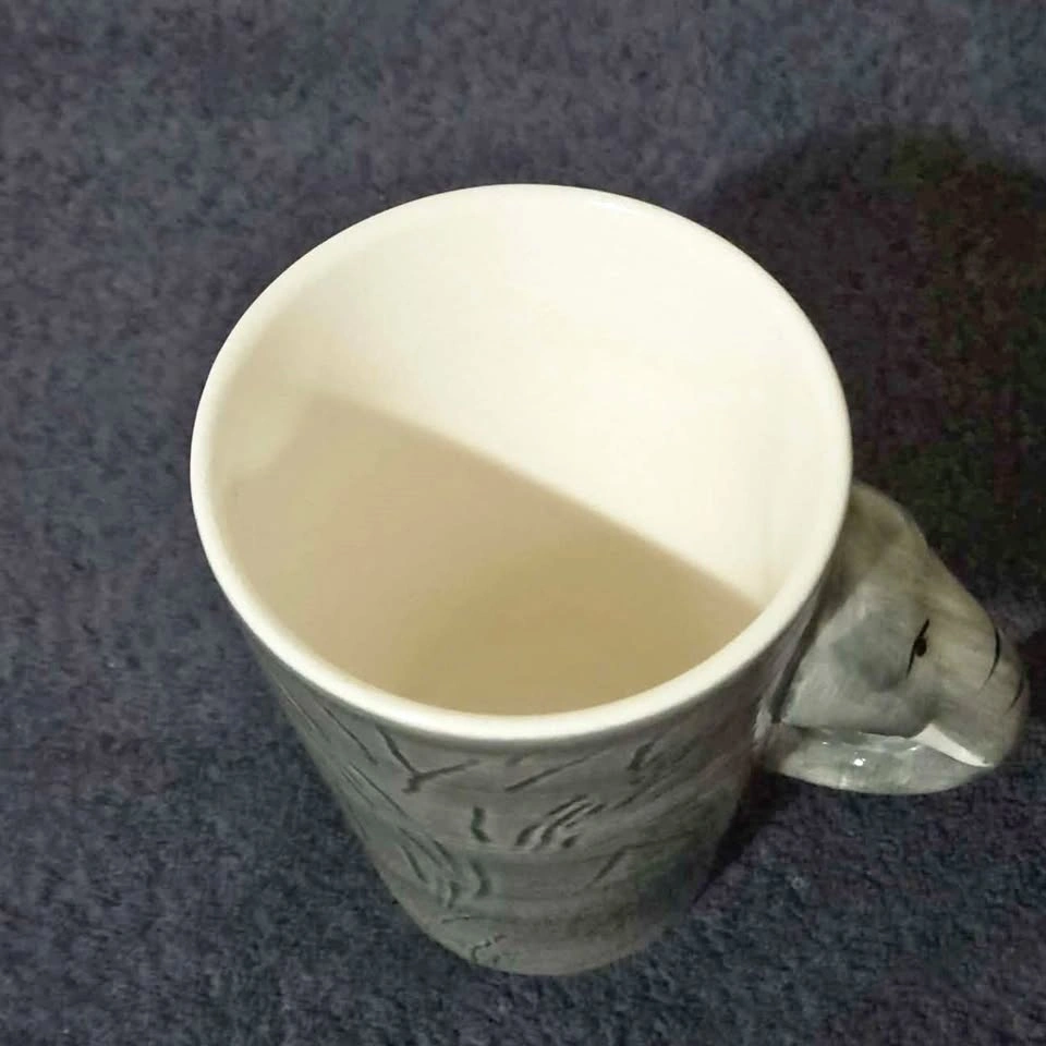Hand-Painted Elephant Mug – Large 8” Tall - photo 4
