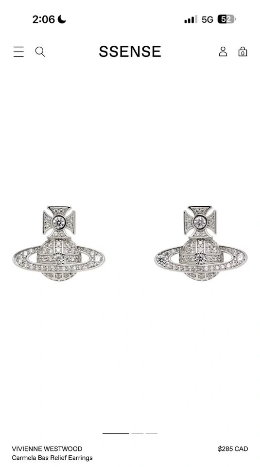 Vivienne Westwood Carmela Bas Relief Earrings