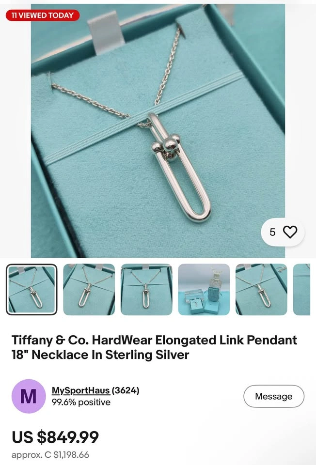 Tiffany & Co. HardWear Elongated Link Pendant Necklace - photo 5